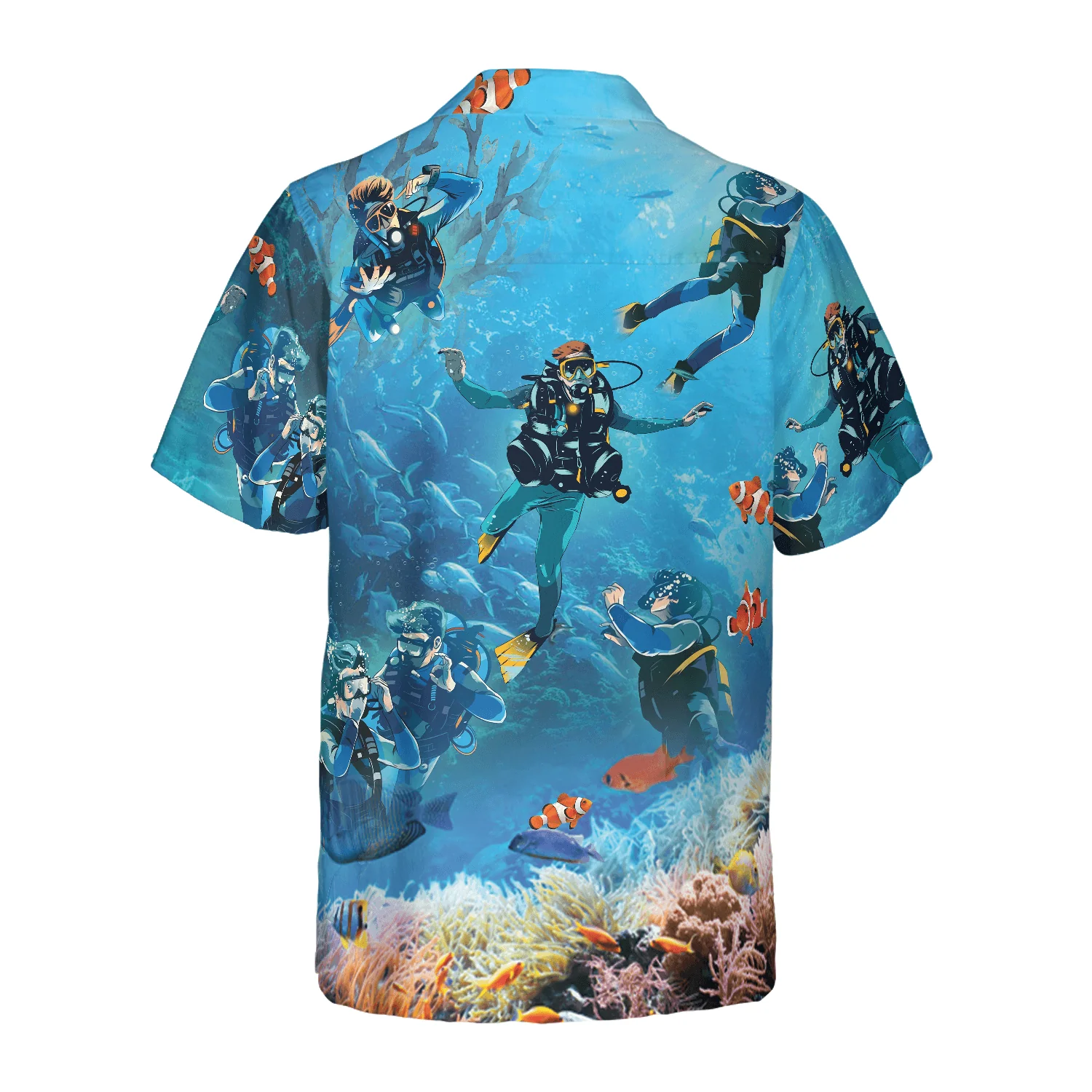 Under The Sea Scuba Diving Hawaiian Shirt, Colorful Summer Aloha Shirt For Men Women, Perfect Gift For Friend, Family, Husband, Wife - Image 3