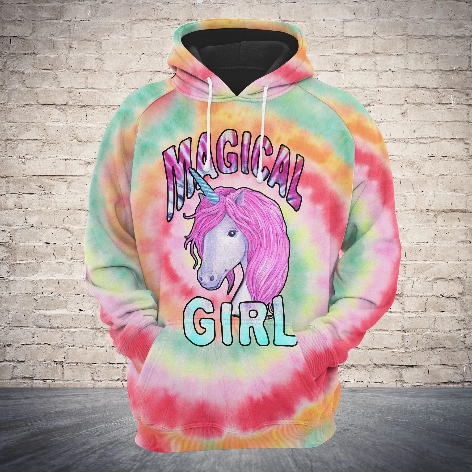 Unicorn Magical Girl Pullover Premium Hoodie , Perfect Outfit For Men And Women On Christmas New Year Autumn Winter - Image 2