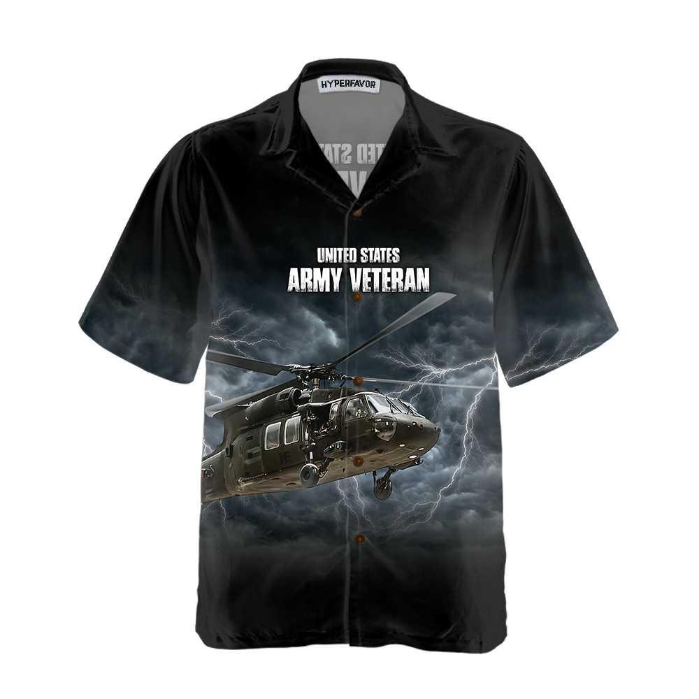 United States Army Veteran Aloha Hawaiian Shirt For Summer, US Proud Helicopter Hawaiian Shirt For Men Women Adults, Gift For Friend, Veteran Day - Image 4