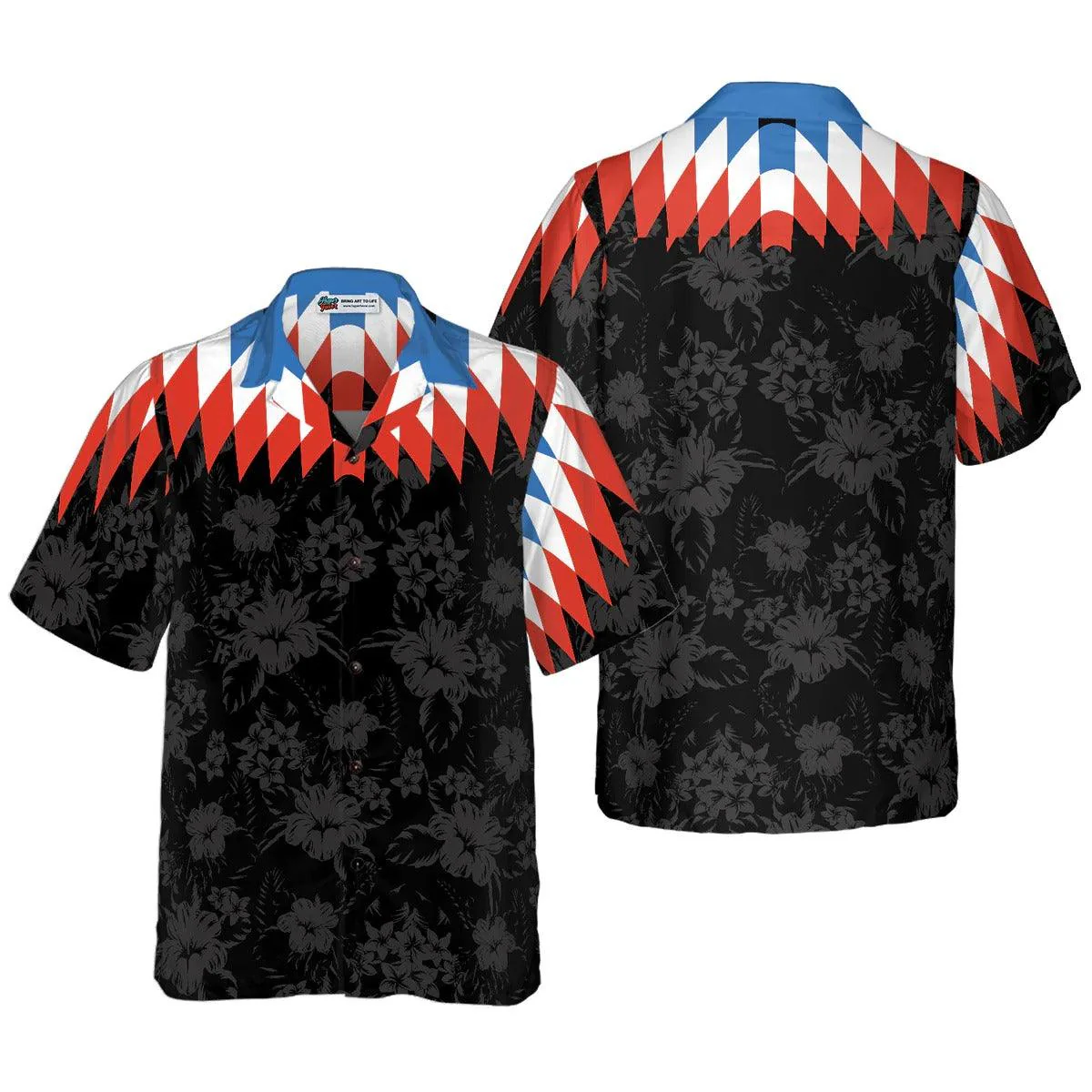 US Flower Hawaiian Shirt, US Flower Vintage Hawaiian Shirt, Flower Summer Aloha Shirt - Perfect Gift For Men, Women, Husband, Wife, Friend, Family - Image 2
