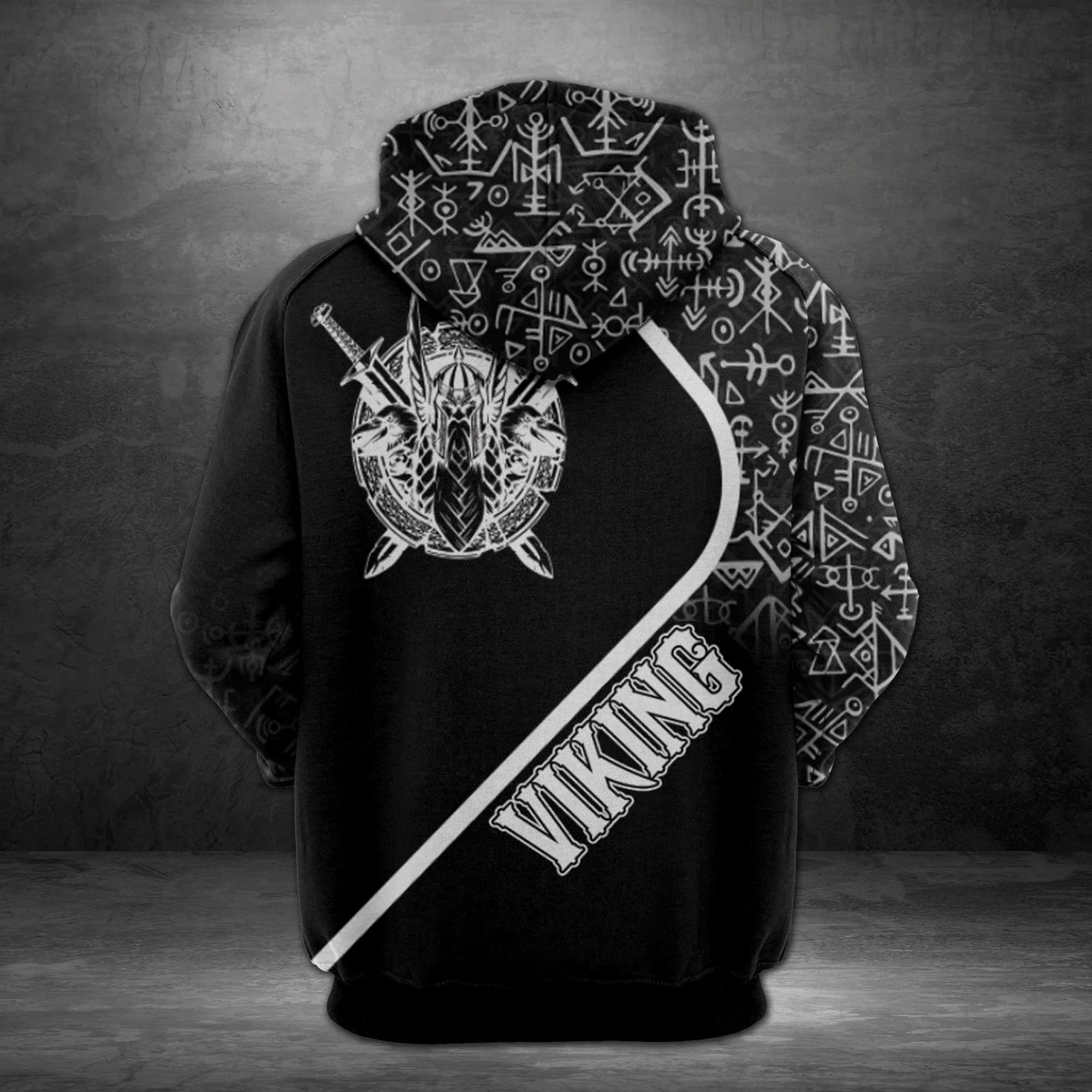 Viking Skull Pullover Premium Hoodie, Perfect Outfit For Men And Women On Christmas New Year Autumn Winter - Image 3