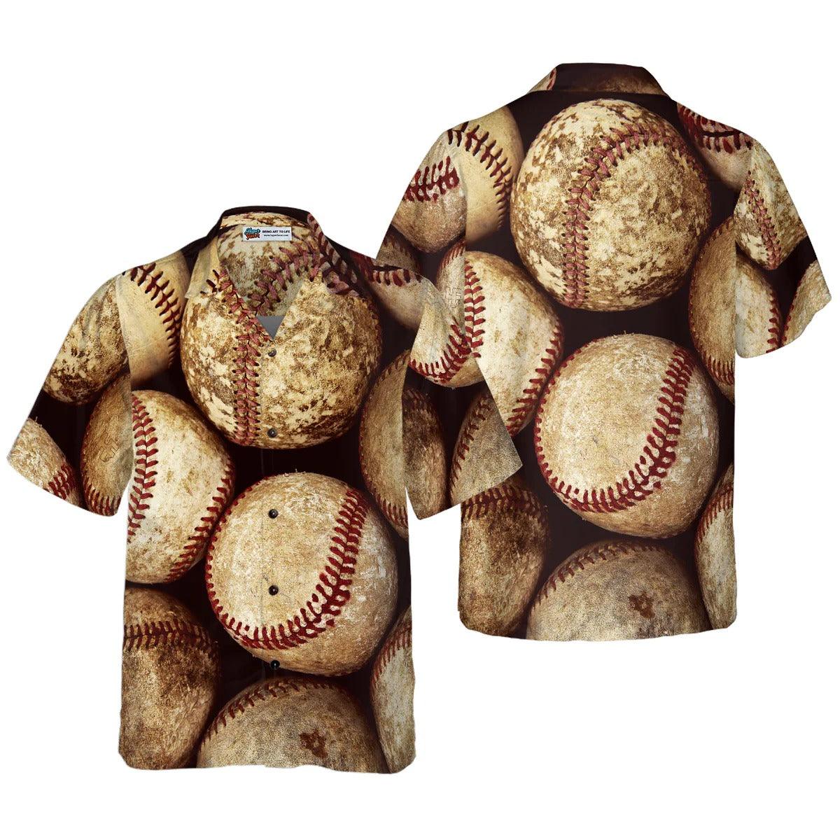 Vintage Baseball Ball Hawaiian Shirt, Baseball Hawaiian Shirt, Baseball Summer Aloha Shirt- Perfect Gift For Men, Women, Baseball Lover Friend, Family - Image 3