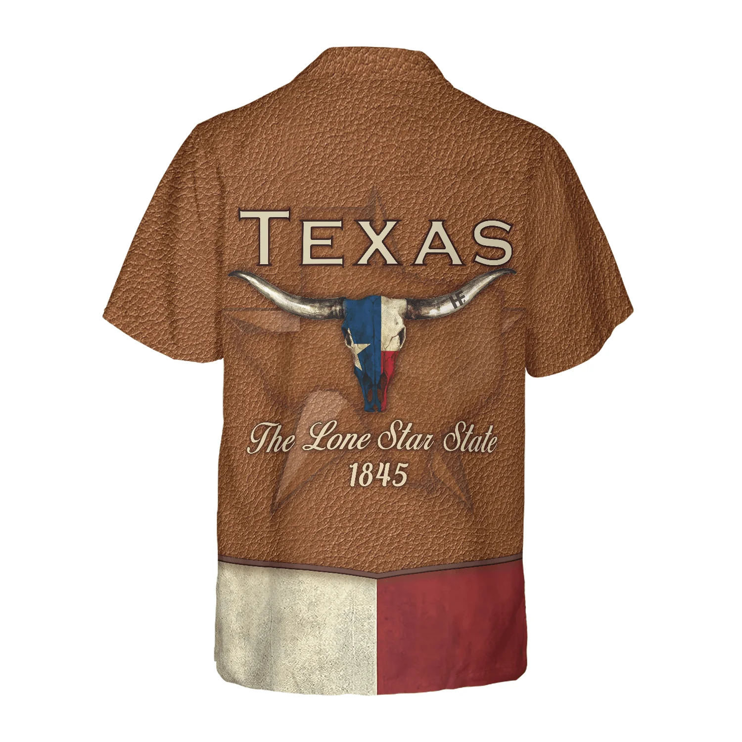 Vintage Texas Flag Hawaiian Shirt, The Lone Star State Cowboy Style Texas 1845, Summer Aloha Shirt, Perfect Gift For Men Women - Image 3