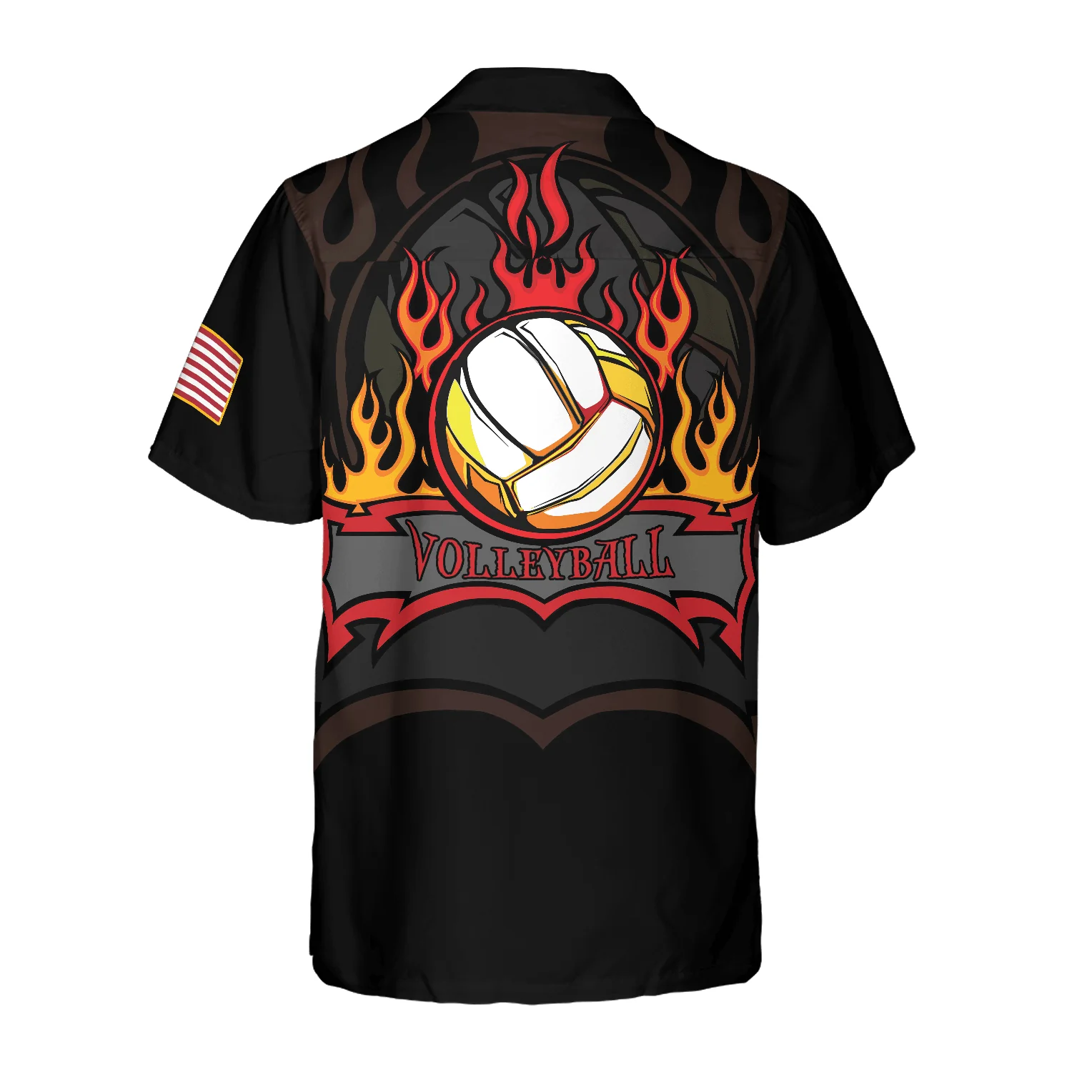 Volleyball Flame Custom Name Hawaiian Shirt, Personalized Colorful Summer Aloha Shirt For Men Women, Perfect Gift For Friend, Volleyball Lovers, Team - Image 3