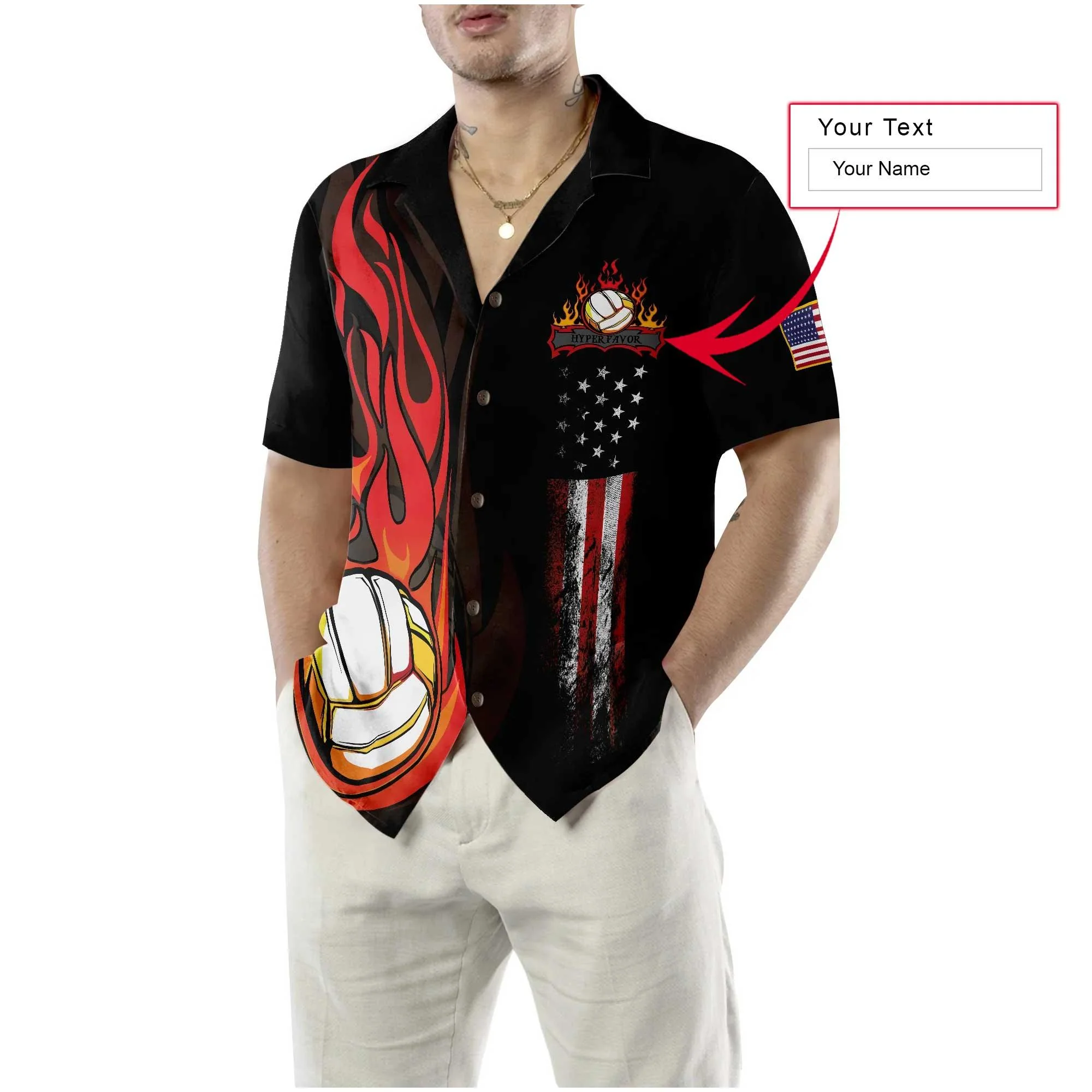 Volleyball Flame Custom Name Hawaiian Shirt, Personalized Colorful Summer Aloha Shirt For Men Women, Perfect Gift For Friend, Volleyball Lovers, Team - Image 6