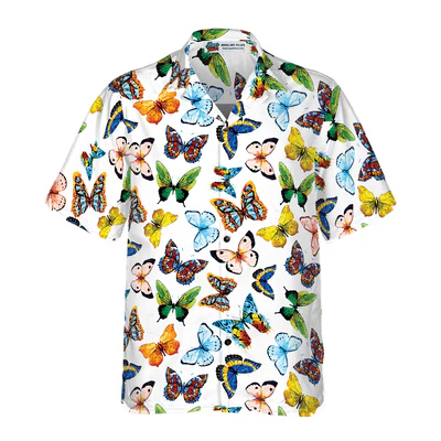 Watercolor Butterflies Hawaiian Shirt, Butterflies Aloha Shirt For Men And Women - Perfect Gift For Butterfly Lovers, Friend, Family - Image 3