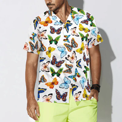 Watercolor Butterflies Hawaiian Shirt, Butterflies Aloha Shirt For Men And Women - Perfect Gift For Butterfly Lovers, Friend, Family - Image 6