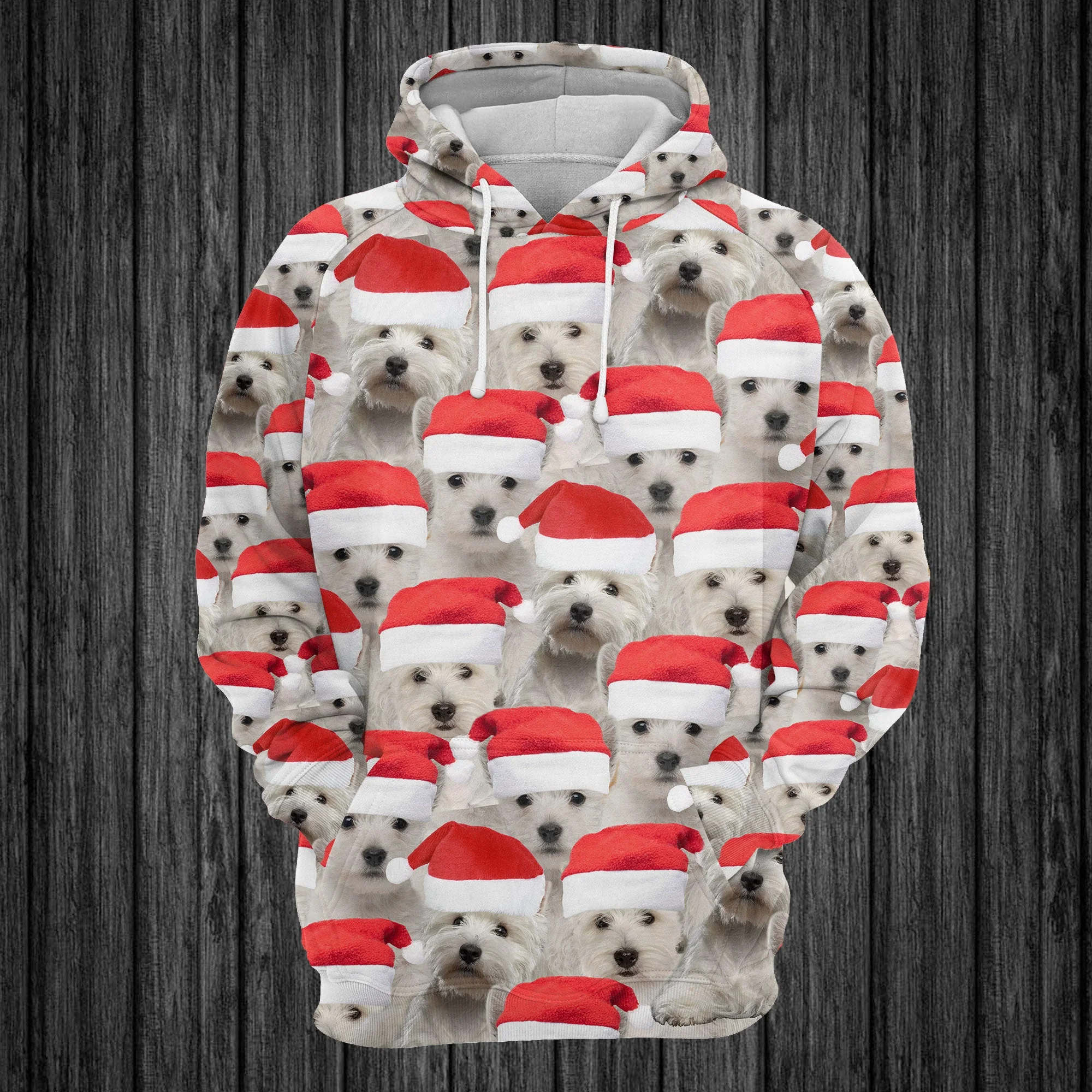 West Highland White Terrier Christmas Group Pullover Premium Hoodie, Perfect Outfit For Men And Women On Christmas New Year Autumn Winter - Image 3