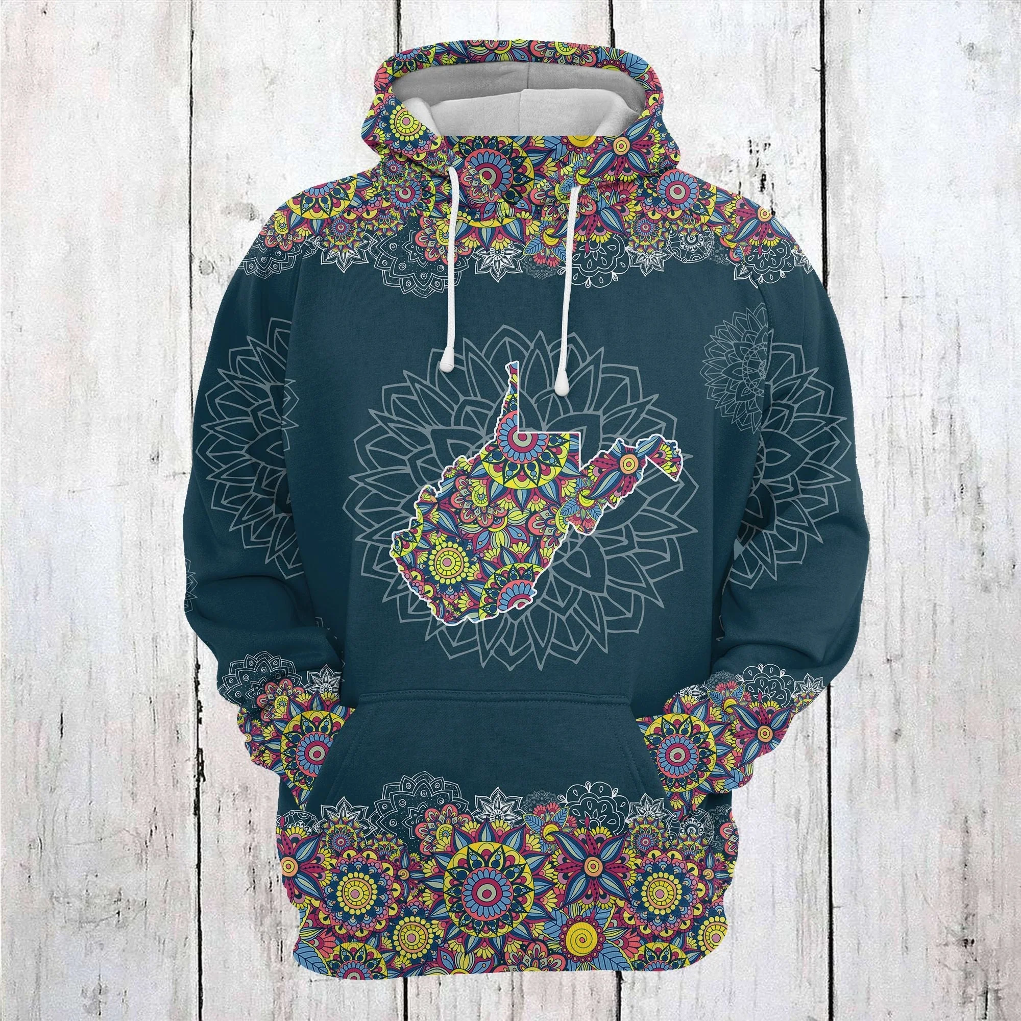 West Virginia Mandala Pullover Premium Hoodie, Perfect Outfit For Men And Women On Christmas New Year Autumn Winter - Image 2