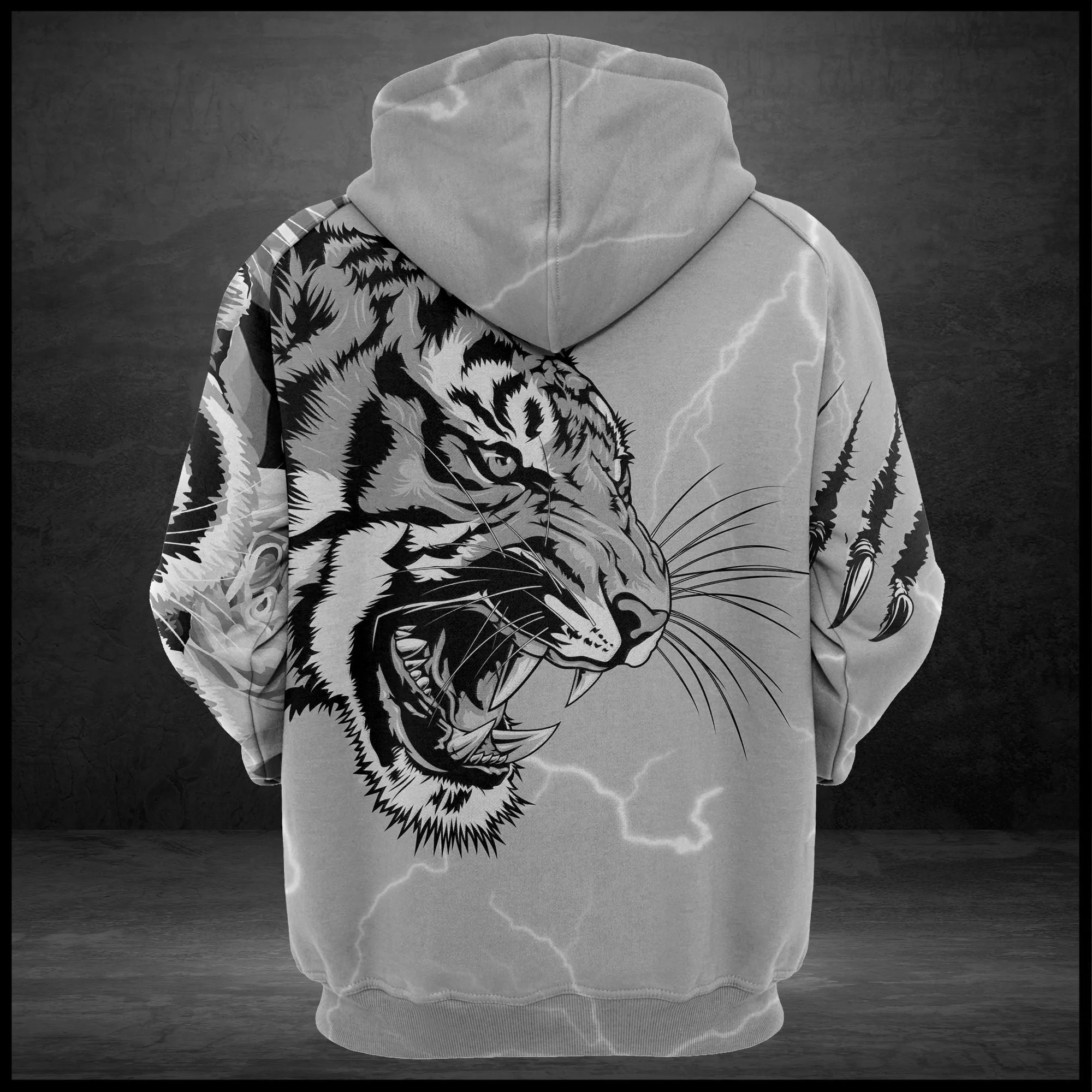 White Tiger Scratch Pullover Premium Hoodie, Perfect Outfit For Men And Women On Christmas New Year Autumn Winter - Image 3