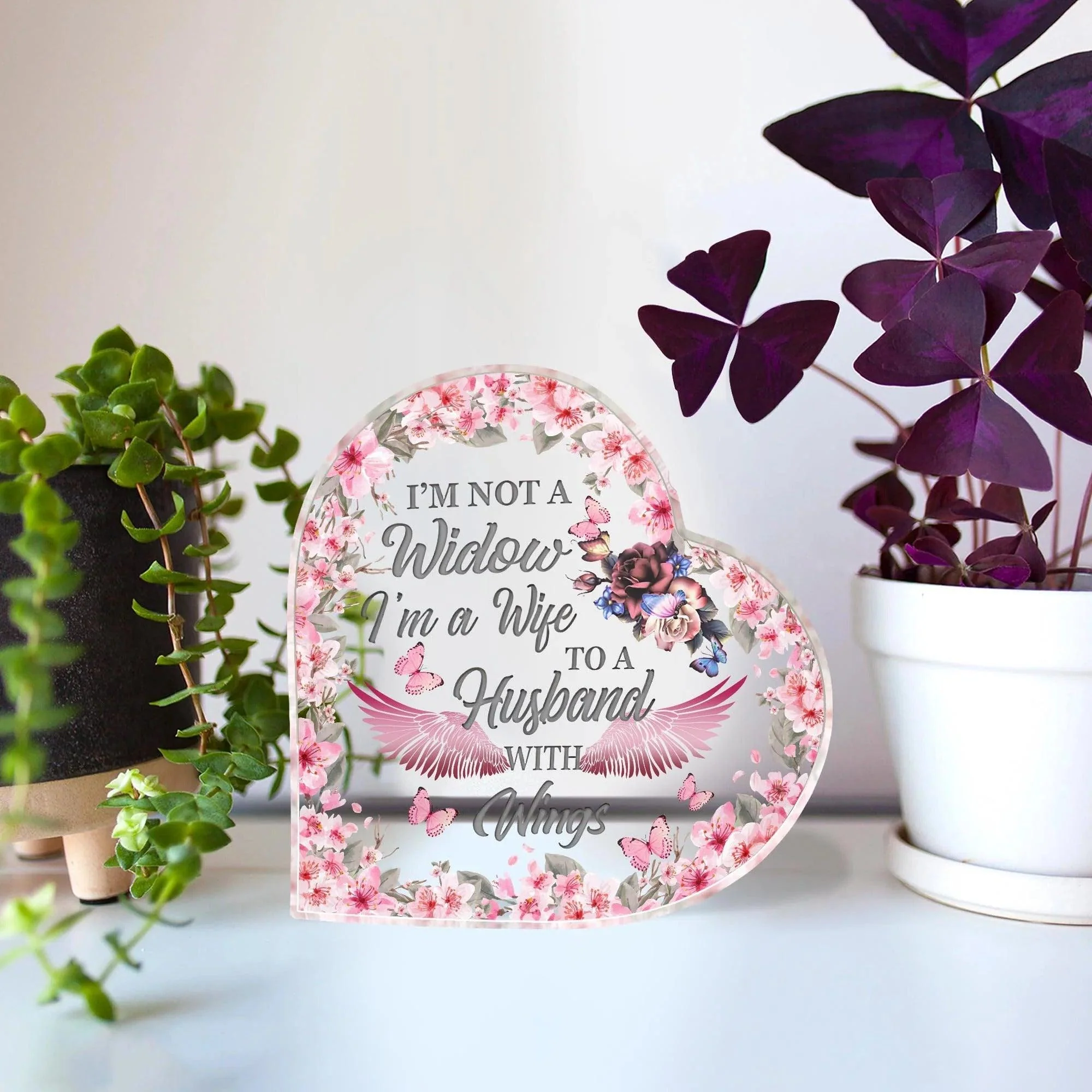 Widow, Mom Custom Shaped Acrylic Plaque - I Am Not A Widow Custom Shaped Acrylic Plaque - Perfect Gift For Widow, Mom - Image 2