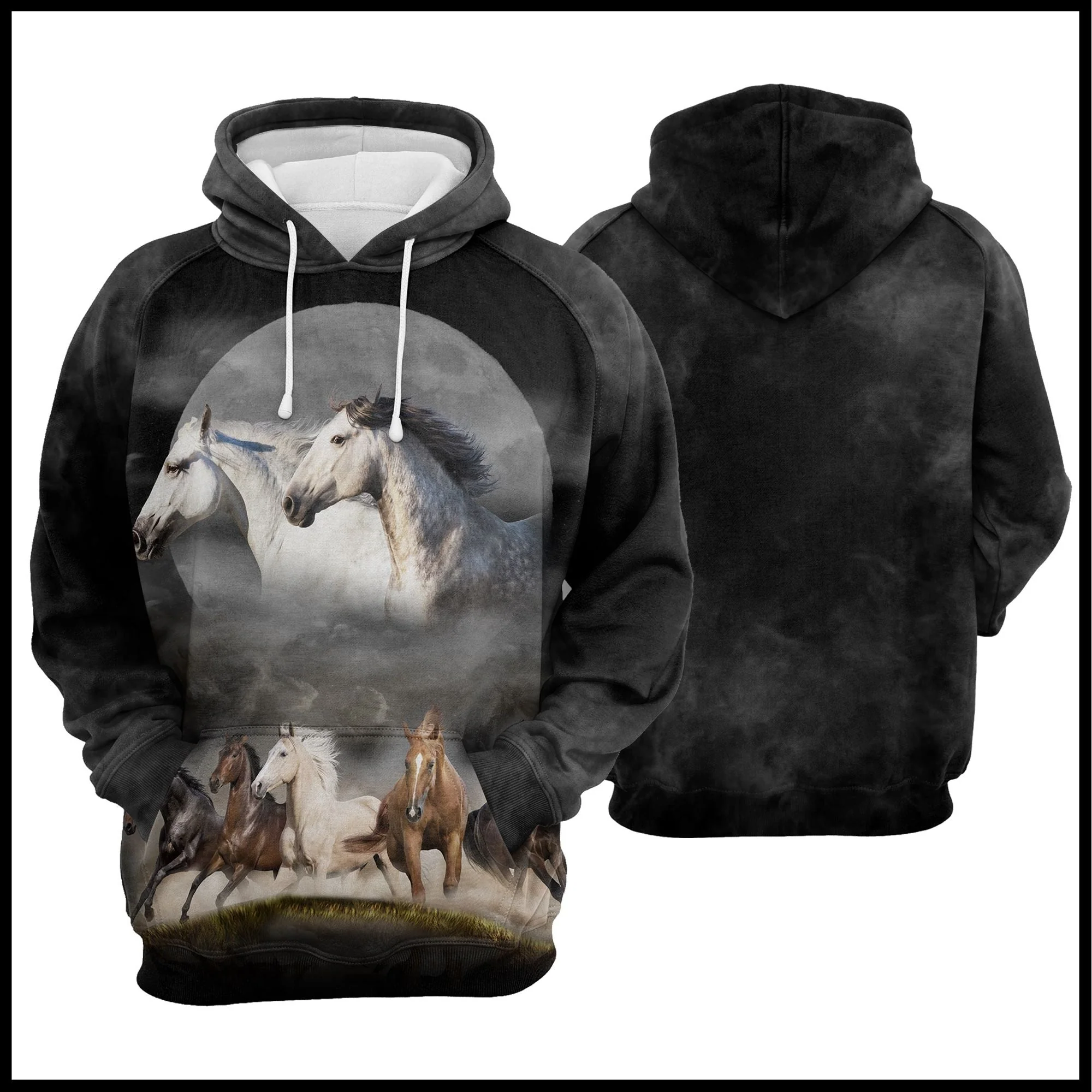 Wild Horse Running Pullover Premium Hoodie, Perfect Outfit For Men And Women On Christmas New Year Autumn Winter - Image 2