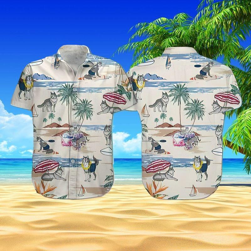Wolf Aloha Hawaiian Shirt - Wolf Summer Vacation Hawaiian Shirt, Tropical Coconut Hawaiian Shirt For Men & Women, Wolf Lover