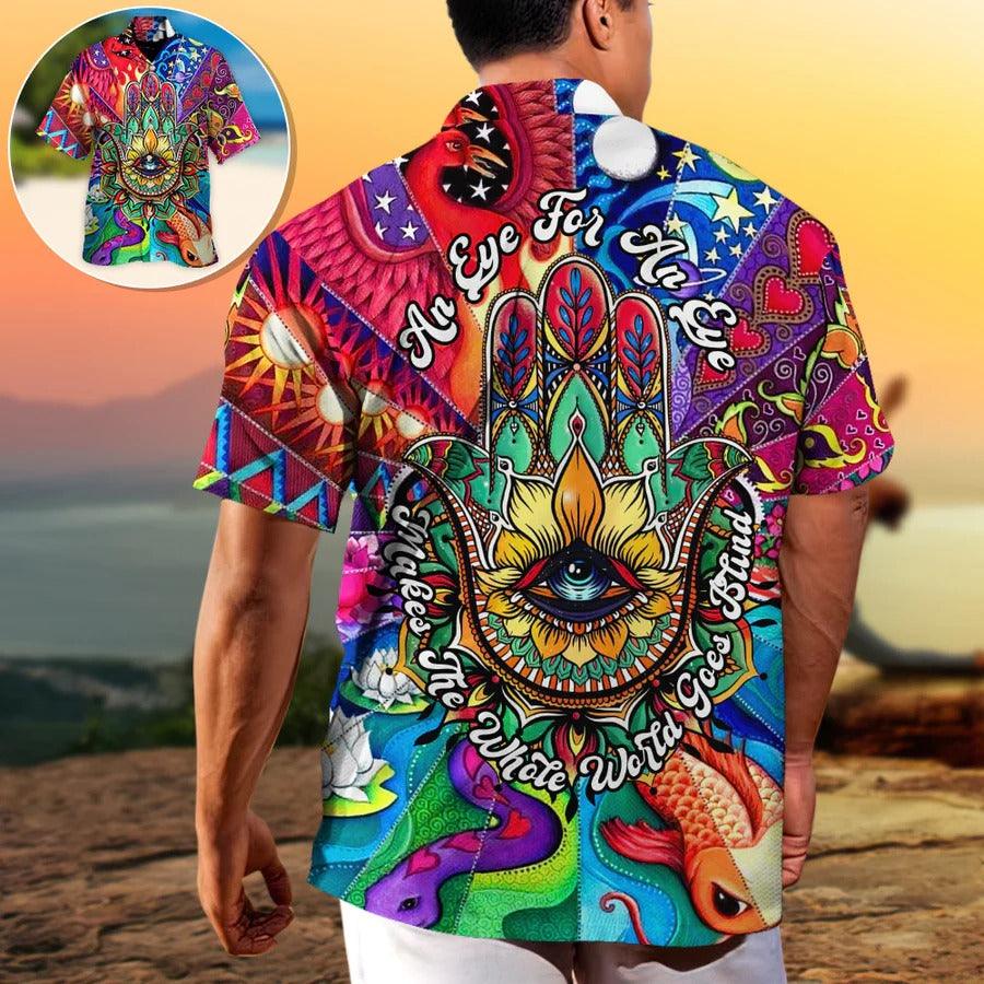 Yoga Aloha Hawaiian Shirt, Yoga An Eye For An Eye Hawaiian Shirt For Summer, Yoga Aloha Shirt - Perfect Gift For Men, Women, Yoga Lover, Friend, Family - Image 2