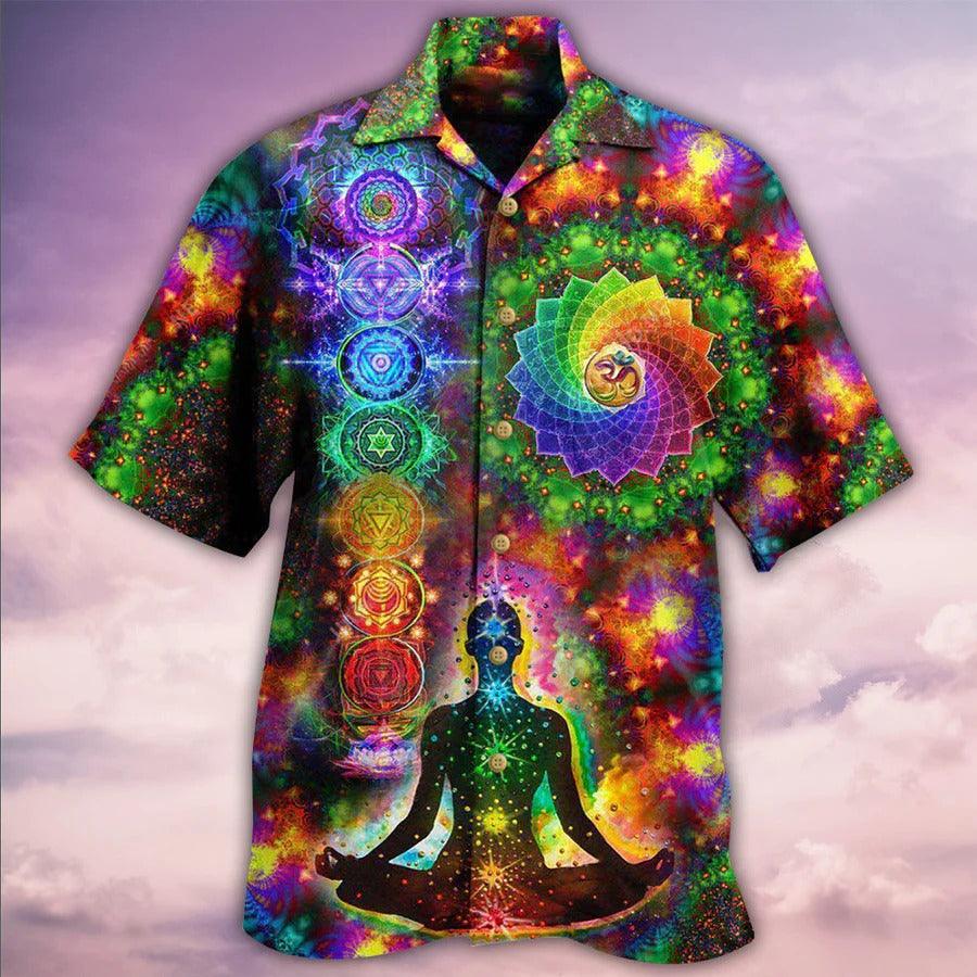 Yoga Aloha Hawaiian Shirt, Yoga Love Life Amazing Hawaiian Shirt, Yoga Hawaiian Shirt For Summer - Perfect Gift For Men, Women, Yoga Lover, Friend