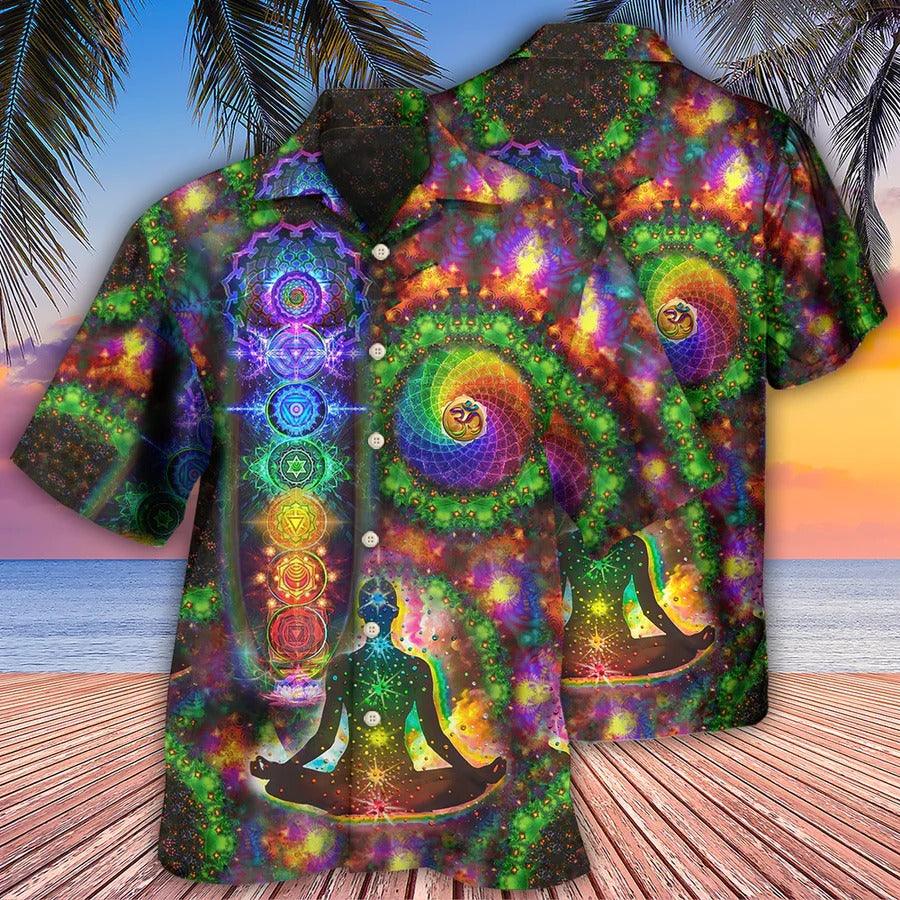 Yoga Aloha Hawaiian Shirt, Yoga Love Life Amazing Hawaiian Shirt, Yoga Hawaiian Shirt For Summer - Perfect Gift For Men, Women, Yoga Lover, Friend - Image 2