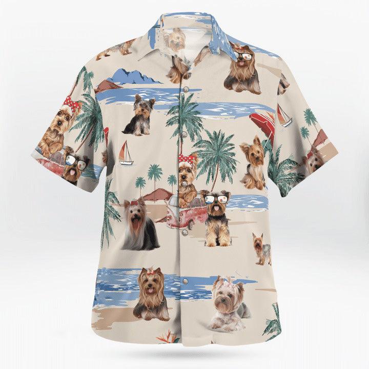 Yorkie Aloha Hawaiian Shirt, Yorkshire Beach Hawaiian Shirt, Yorkshire Aloha Shirt For Summer - Perfect Gift For Men, Women, Dog Lover, Friend, Family - Image 5