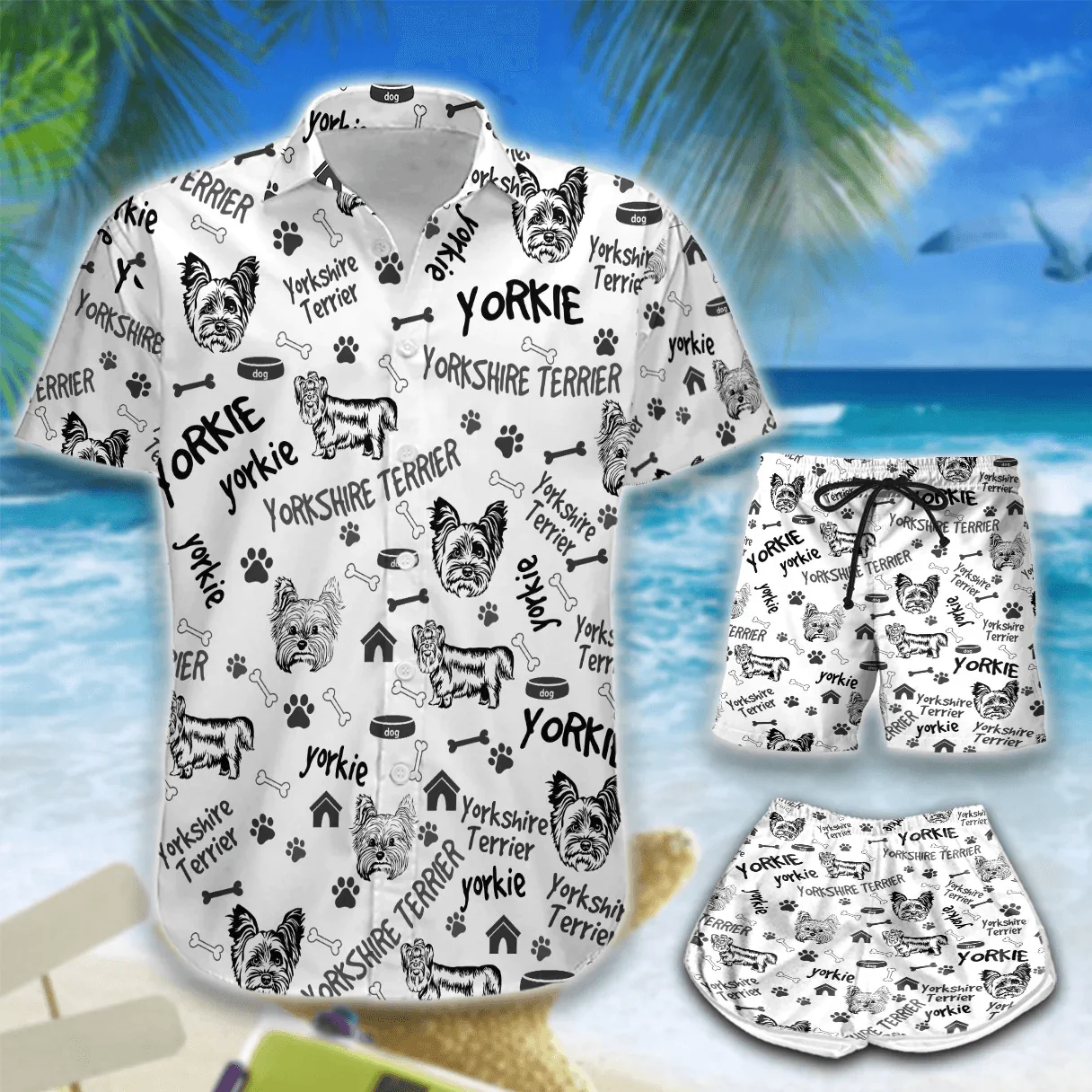 Yorkshire Terrier Hawaiian Shirt - Gift For Dog Lovers - Perfect Gift For Husband, Boyfriend, Friend, Family