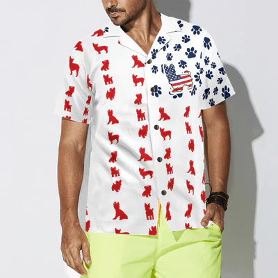 Yorkshire Terrier Hawaiian Shirt, Yorkie American Flag Aloha Shirt For Men - Perfect Gift For Yorkie Lovers, Husband, Boyfriend, Friend, Family - Image 6