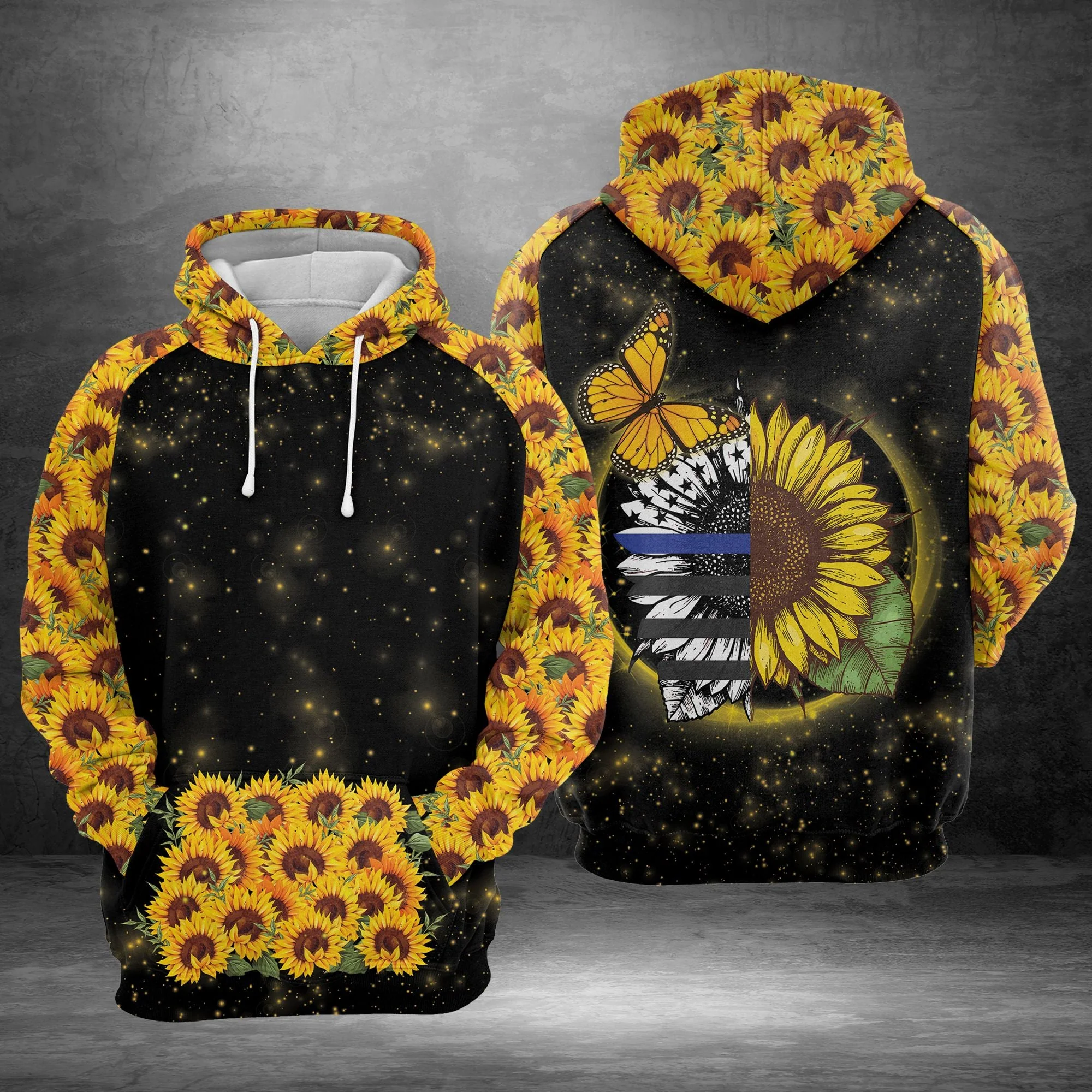You Are My Sunshine Butterfly Pullover Premium Hoodie, Perfect Outfit For Men And Women On Christmas New Year Autumn Winter - Image 2